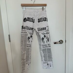 Galliano Newspaper Denim